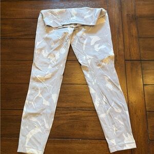 lululemon athletica Gray and White Patterned Leggings